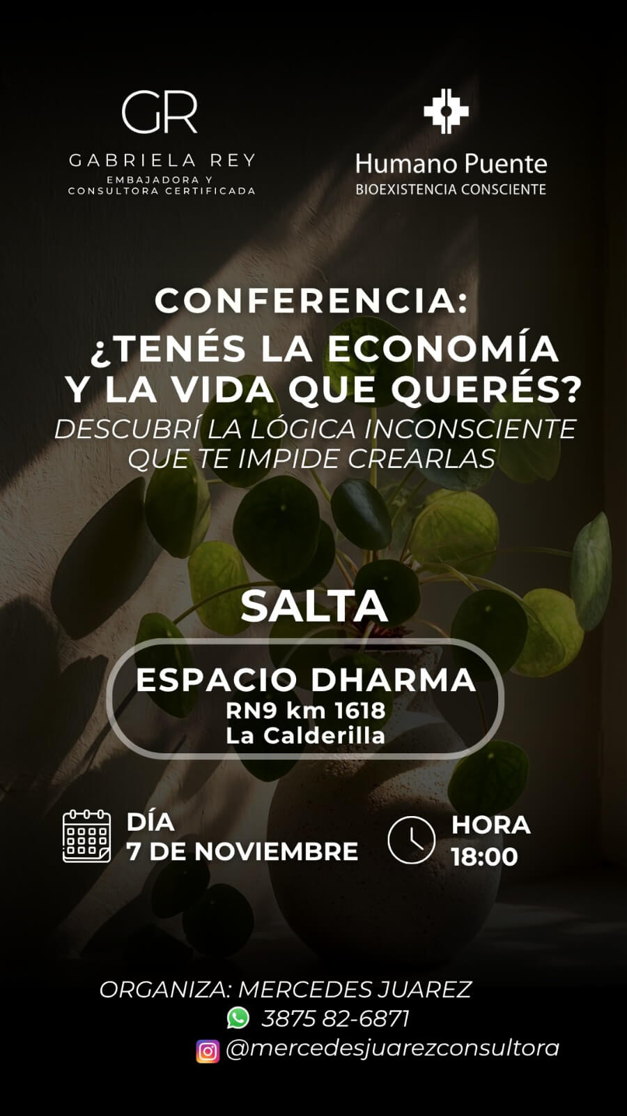 Conferencia: ¿Tenés la economía y la vida que querés? SALTA